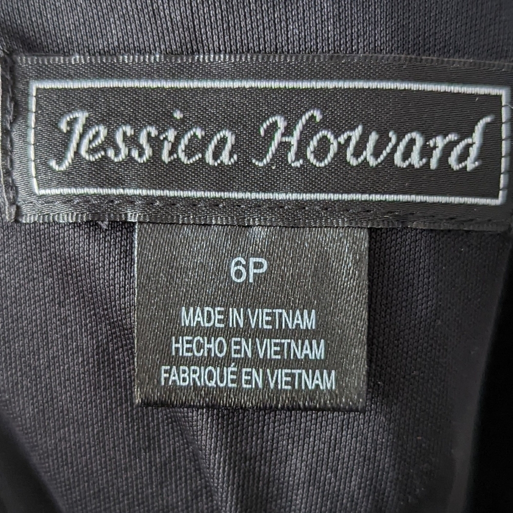 Jessica Howard Black White Plaid Fit & Flare Dress Short Sleeve - Picture 6 of 8
